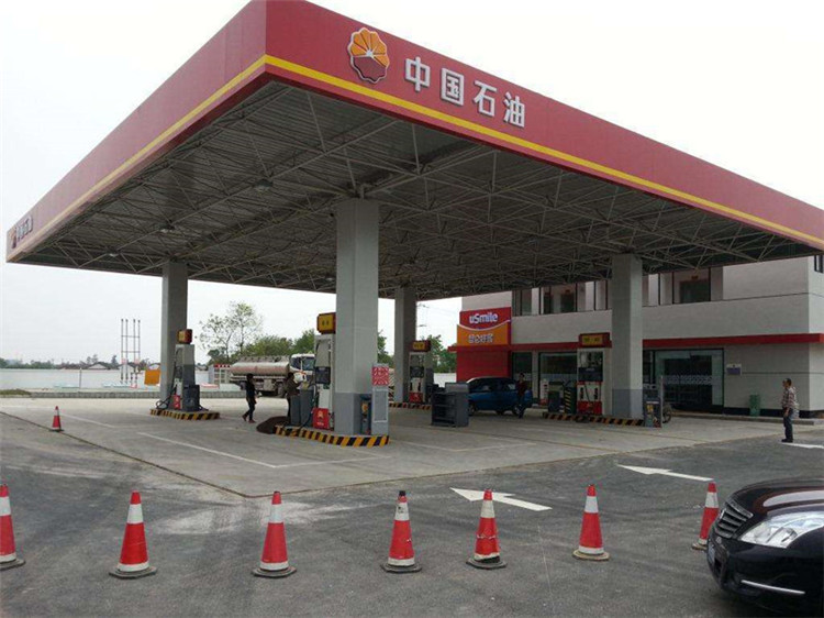敦化加油站钢结构网架案例20